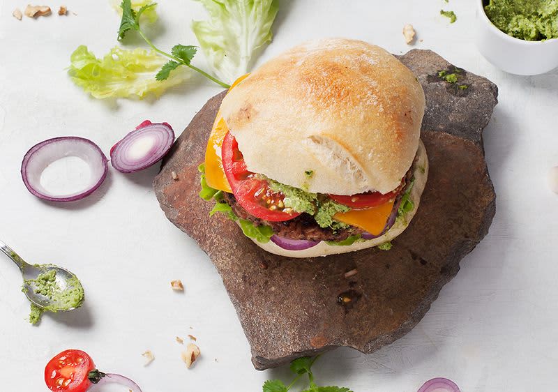 Linsen-Walnuss-Burger Rezept