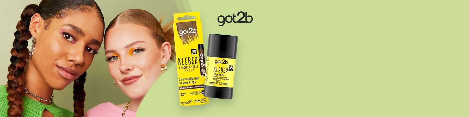 Gelbes got2b Kleber Stylinggel und Wax Stick