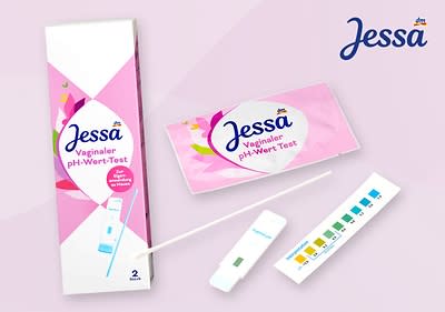 Zwei Packungen Jessa pH-Wert-Test