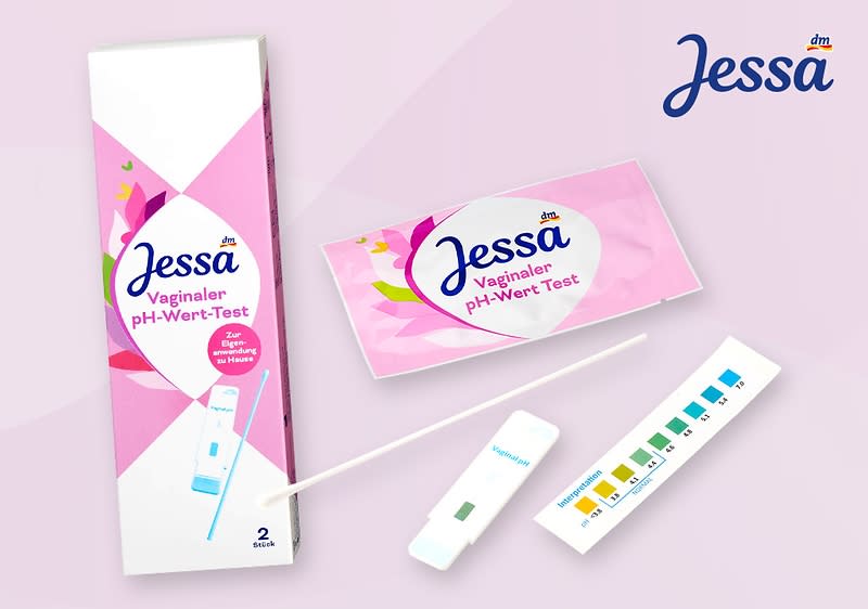 Zwei Packungen Jessa pH-Wert-Test