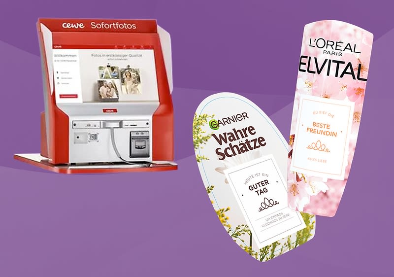Etiketten im Fotoservice von CEWE auswählen