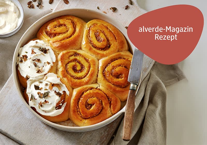 Kürbis-Schnecken mit Pumpkin-Spice-Frosting