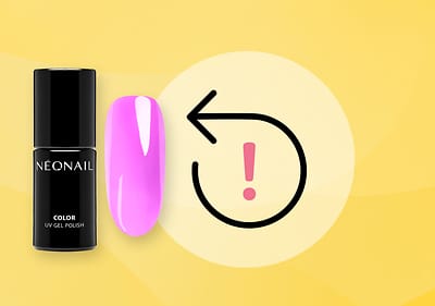 Rückruf Symbol und Neonail Nagellack