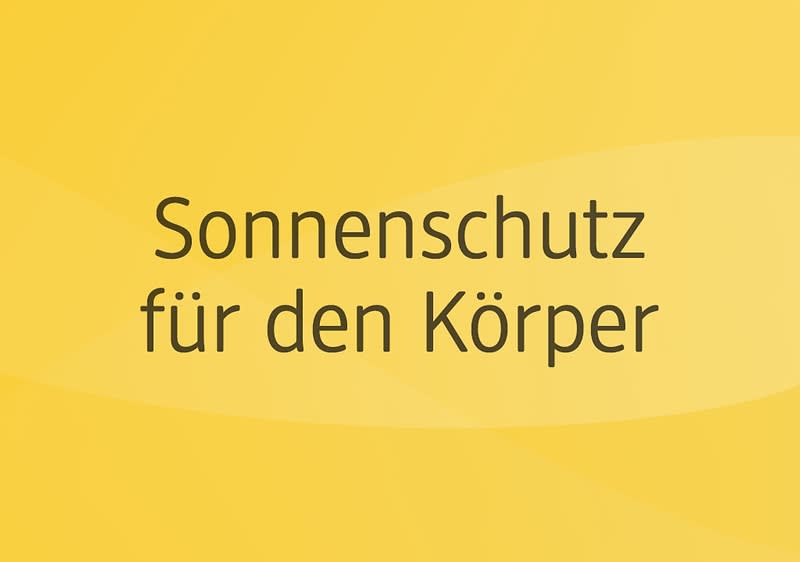 Gelber Hintergrund mit dem Wort „Körper“ in der Mitte