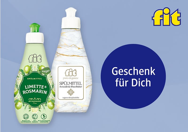 Bubble „Geschenk für Dich“ und verschiedene fit Spülmittel
