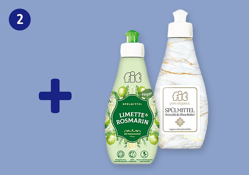 Plus-Symbol mit fit Spülmittel