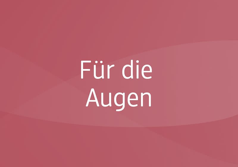 Rosa Hintergrund mit weißem Text „Für die Augen“