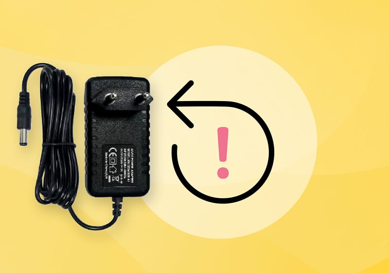 Rückruf Symbol und NEONAIL Netzteil