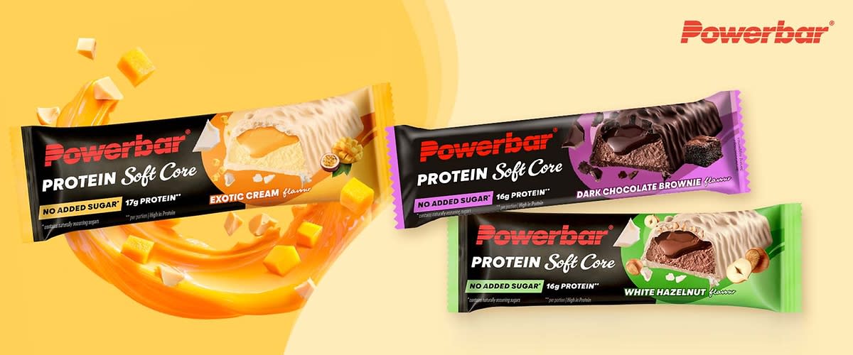 Die neuen PowerBar Soft Core Dark Proteinriegel kennenlernen