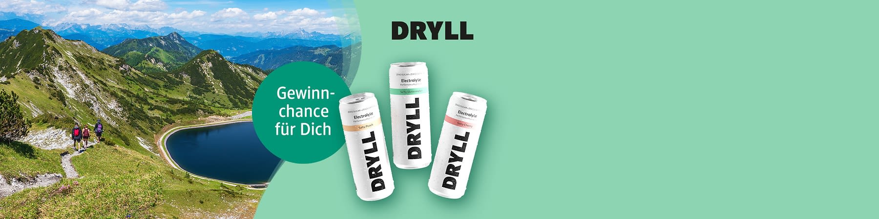 Bubble „Gewinnchance für Dich“ und Produkte von DRYLL