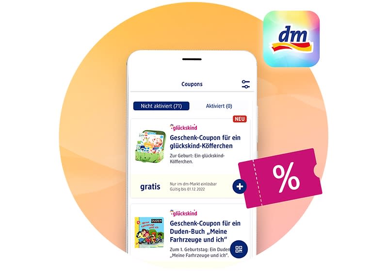 dm-App Screen "Nutze die Vorteile"