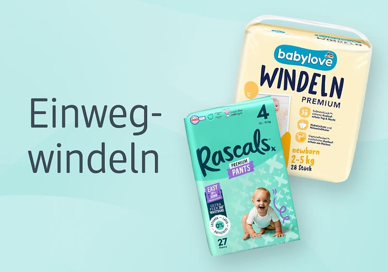 Einwegwindeln von Rascals und Babylove