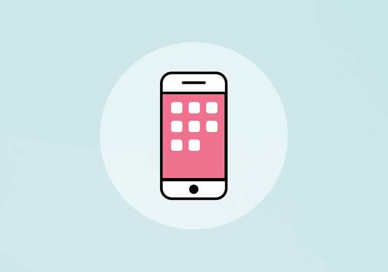 Ein Handy-Icon mit Apps