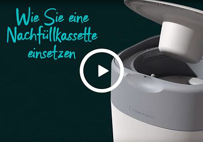 Der Inhalt einer Nachfüllkassette für den Windeleimer reicht für etwa einen Monat.
