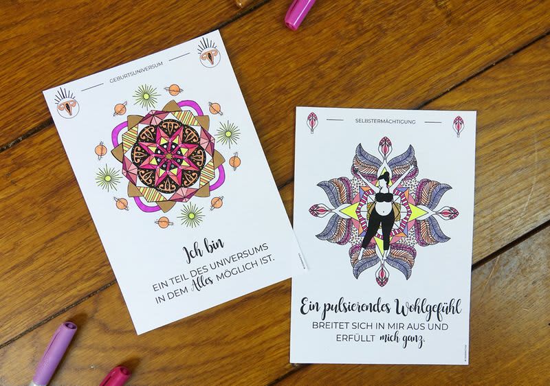 Doula: Affirmationskarten für die Geburt
