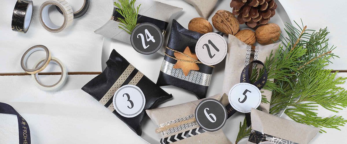 Adventskalender aus Toilettenpapierrollen
