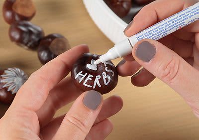 Kastanien bemalt Schritt 2