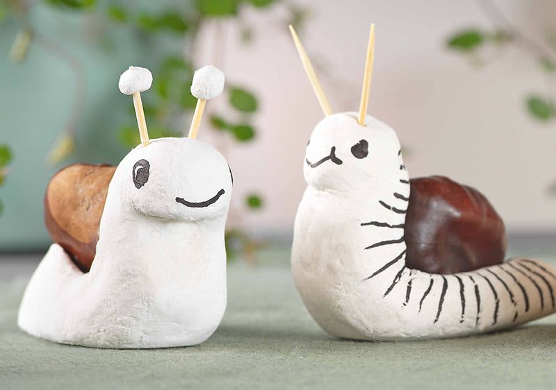 Modelliermasse Schnecken