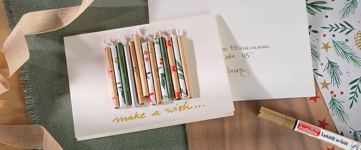 Weihnachtspost Geschenkpapierrresten