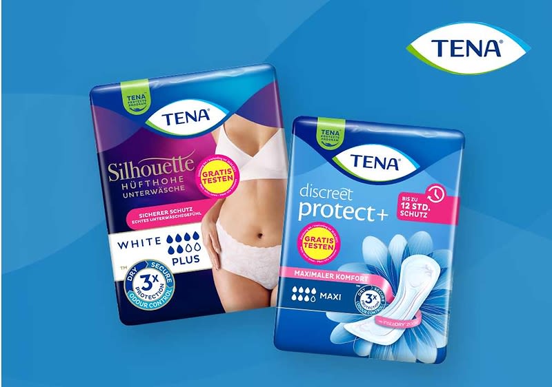 dm und TENA helfen Dir beim unbeschwerten Leben.