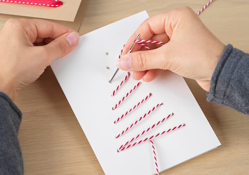 Weihnachtspost Geschenkbänder Anleitung Schritt 3