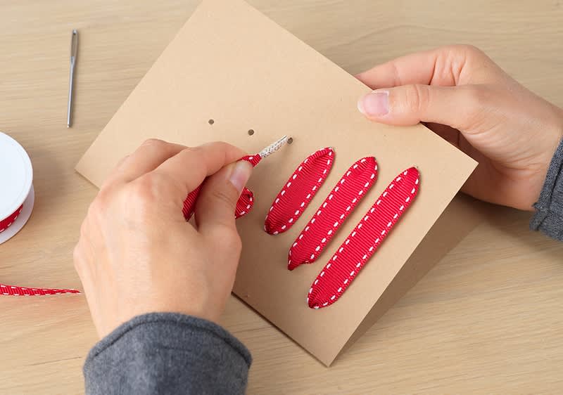 Weihnachtspost Geschenkbänder Anleitung Schritt 4