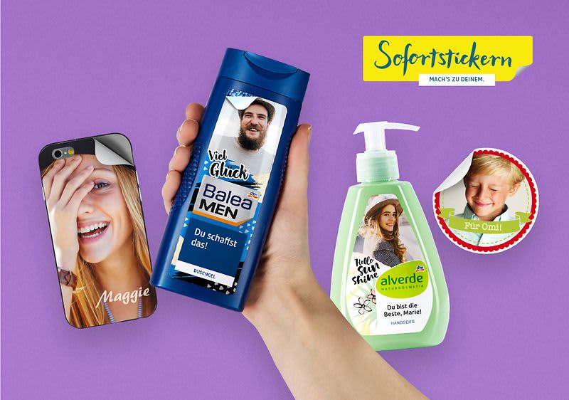 Sofortsticker-Service bei dm