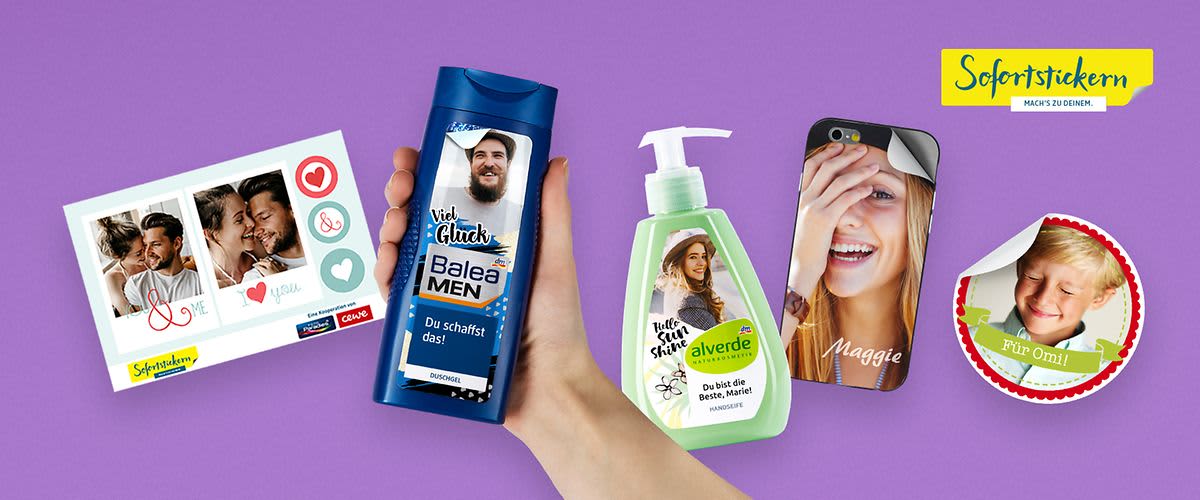 Sofortsticker-Service bei dm