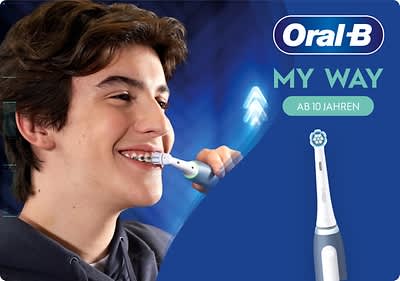 Die Oral-B Teen Black ist ideal für Teenager mit Zahnspangen.
