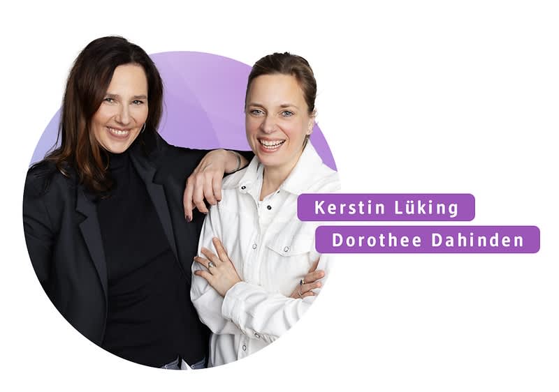 Die Sprecherinnen des Podcasts Kerstin Lücking und  Dorothee Dahinden