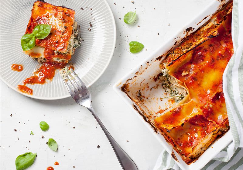 Tofu-Spinat-Lasagne dmBio Rezept