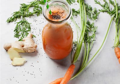 Karotten-Ingwer-Beta-Carotin-Smoothie