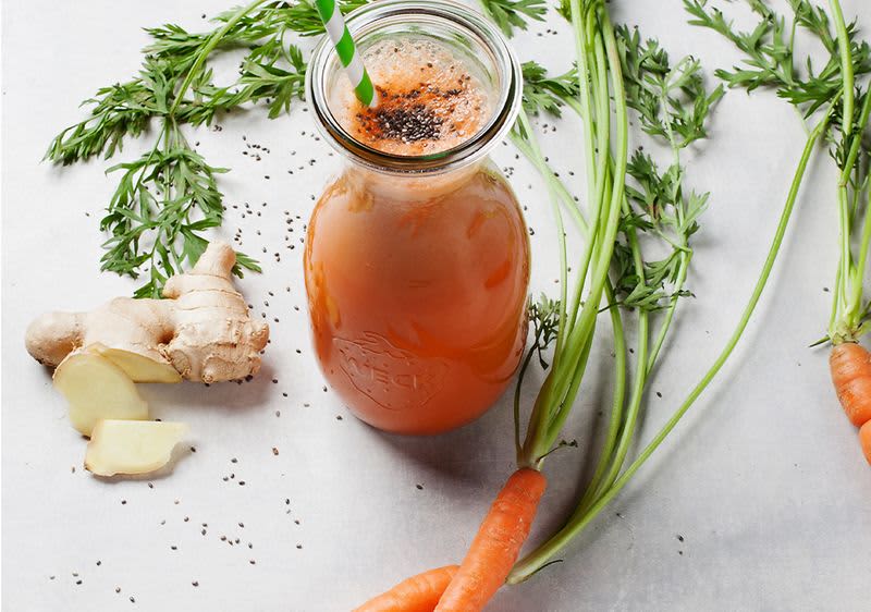 Karotten-Ingwer-Beta-Carotin-Smoothie