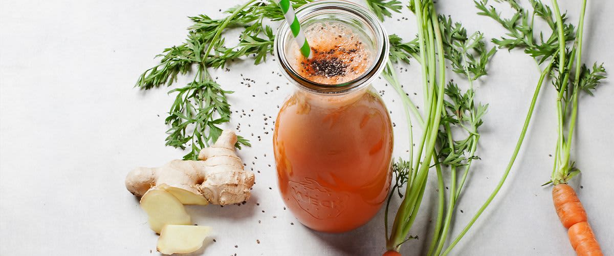 Karotten-Ingwer-Beta-Carotin-Smoothie
