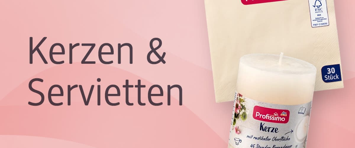 Profissimo Kerzen und Servietten