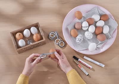 Eier verzieren mit Washi Tape