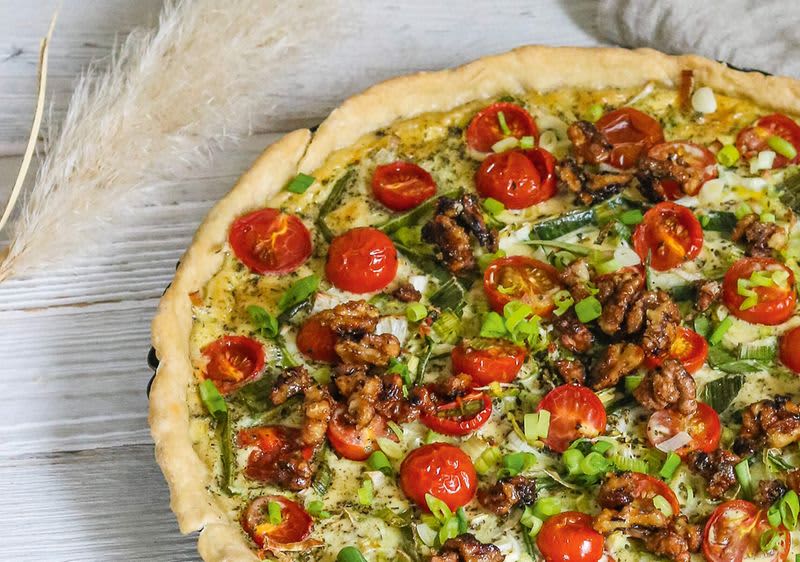 Tomaten-Lauch-Quiche