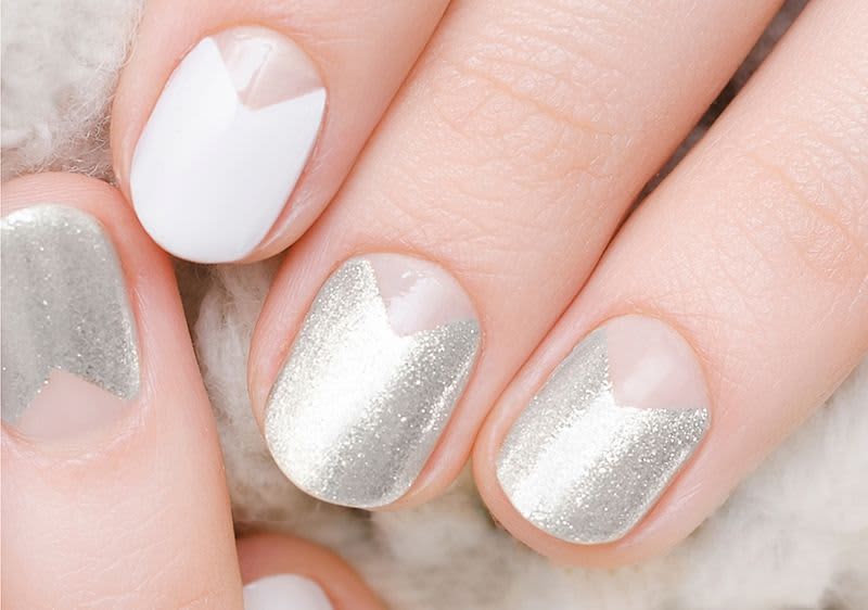 Nägel im Metallic Look