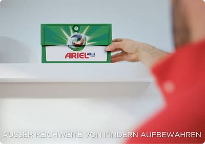 Ariel zeigt dir, wie die du All-in-1 PODS kindersicher aufbewahrst.