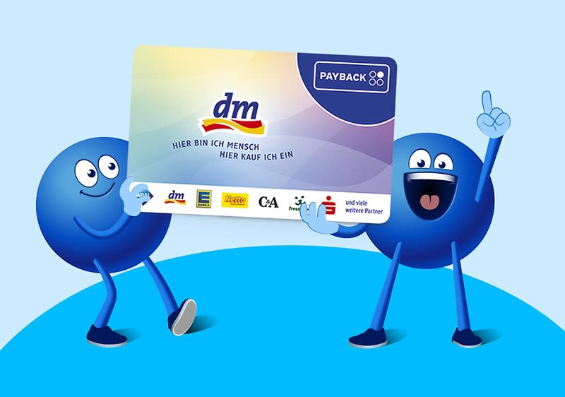 PAYBACK Maskottchen mit PAYBACK Karte