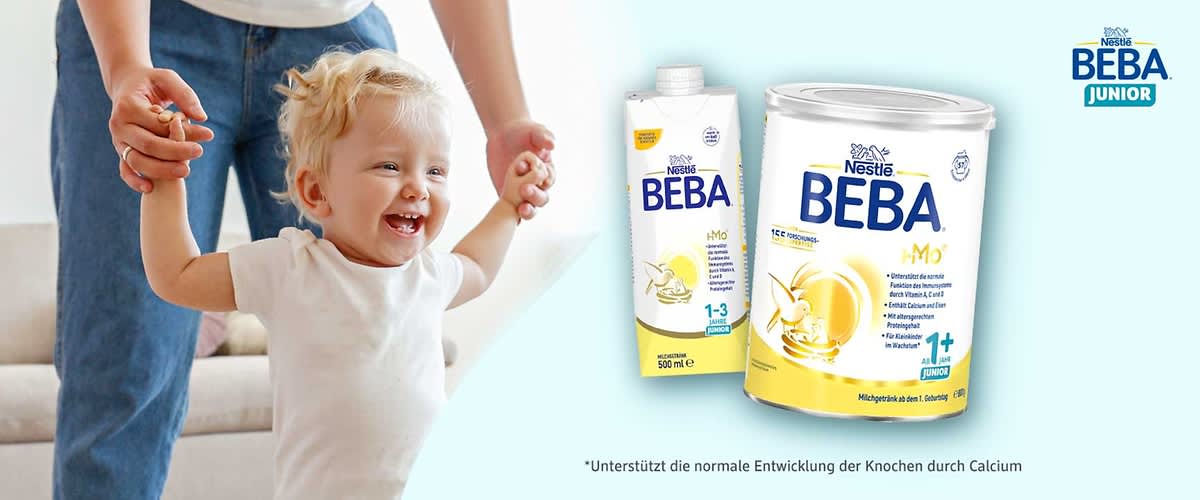 DIE Kindermilch von BEBA ist für Babys im Übergang zum Kleinkindalter.
