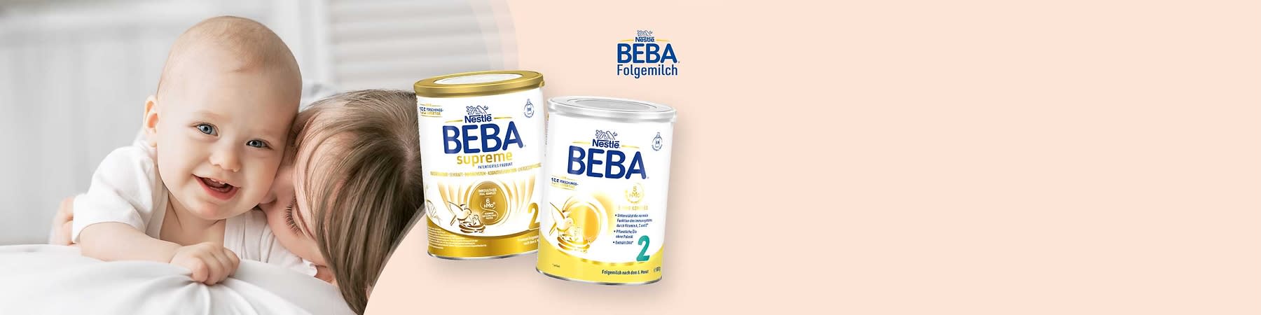 BEBA bietet ein reichhaltiges Produktsortiment an Anfangs-, Folge- und Kindermilch.