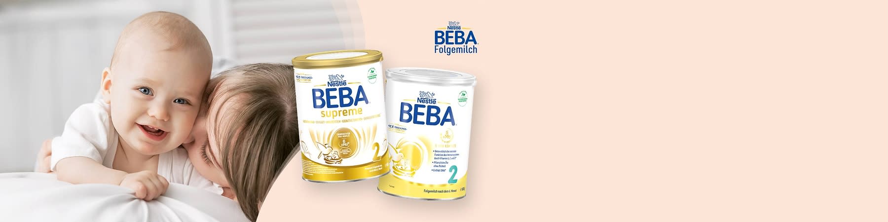 BEBA bietet ein reichhaltiges Produktsortiment an Anfangs-, Folge- und Kindermilch.