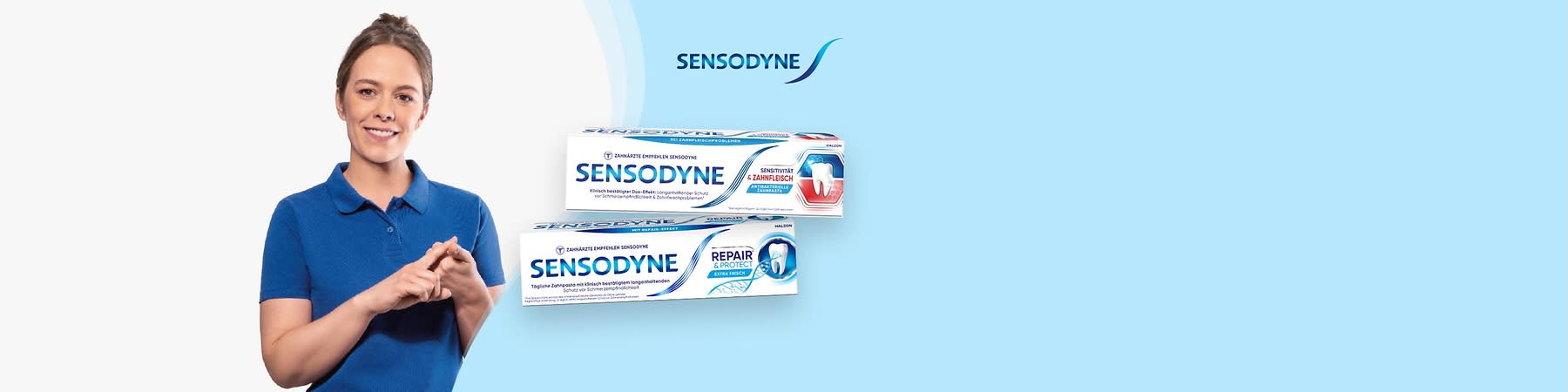 Entdecke Produkte von SENSODYNE für schmerzempfindliche Zähne.