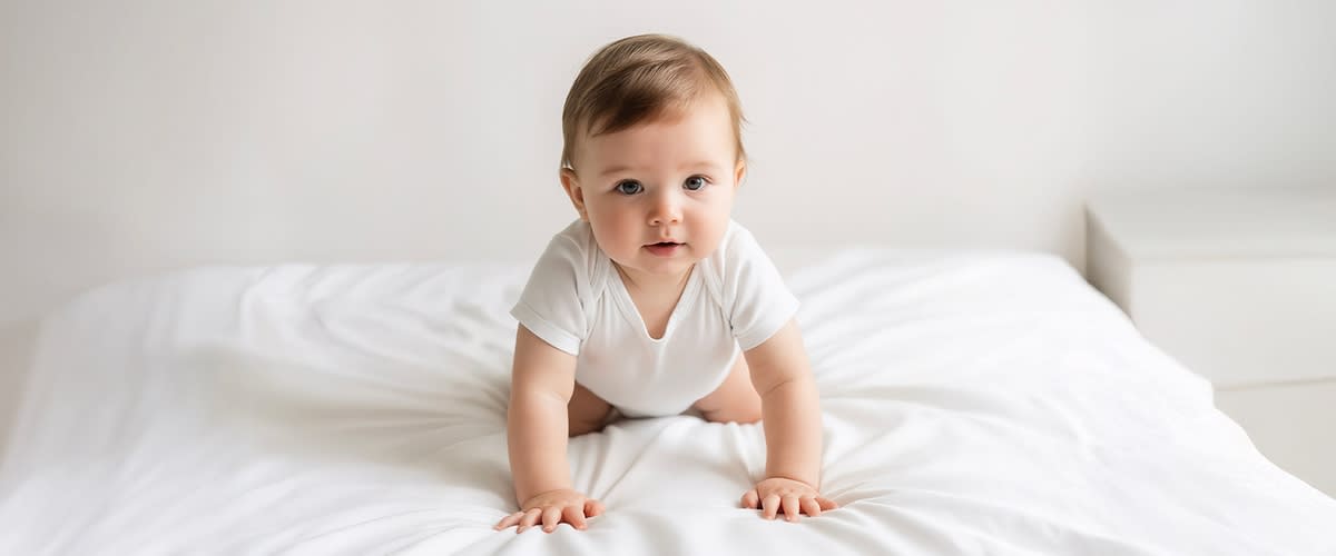Baby im 9. Monat.. Bild mithilfe von KI erstellt