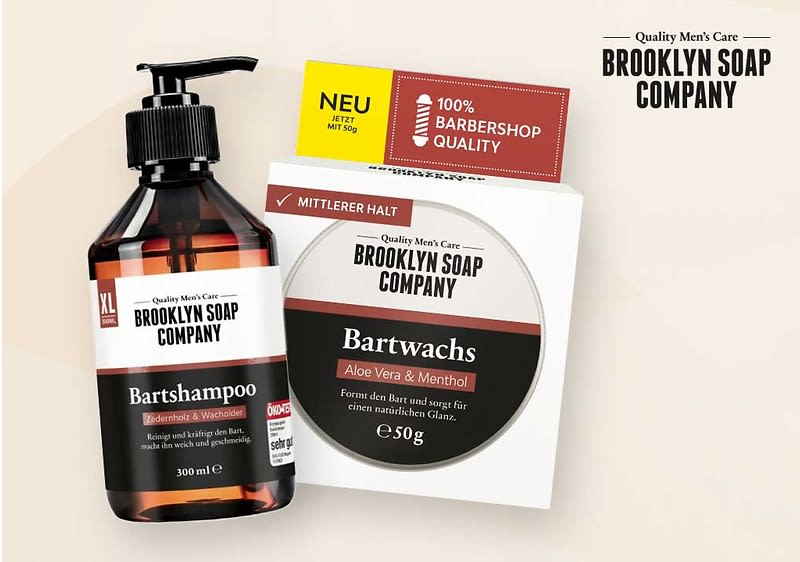 Die Brooklyn Soap Company bietet ein umfangreiches Sortiment an Bartpflegeprodukten.
