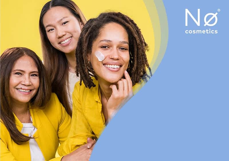 Mit der Hautpflege von Nø Cosmetics bist Du auch ungeschminkt schön.