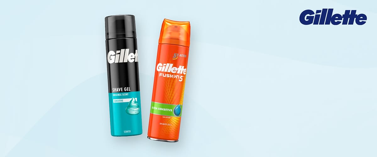 Rasiergel- und schaum von Gillette bereitet Deine Haut optimal für die Rasur vor.