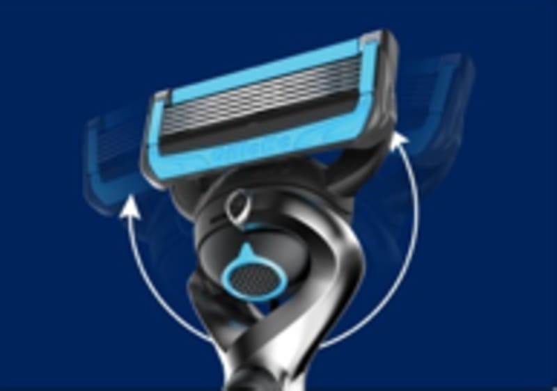 Die FlexBall™ Technologie im Gillette ProShield Chill Rasierer passt sich Gesichtskonturen an.