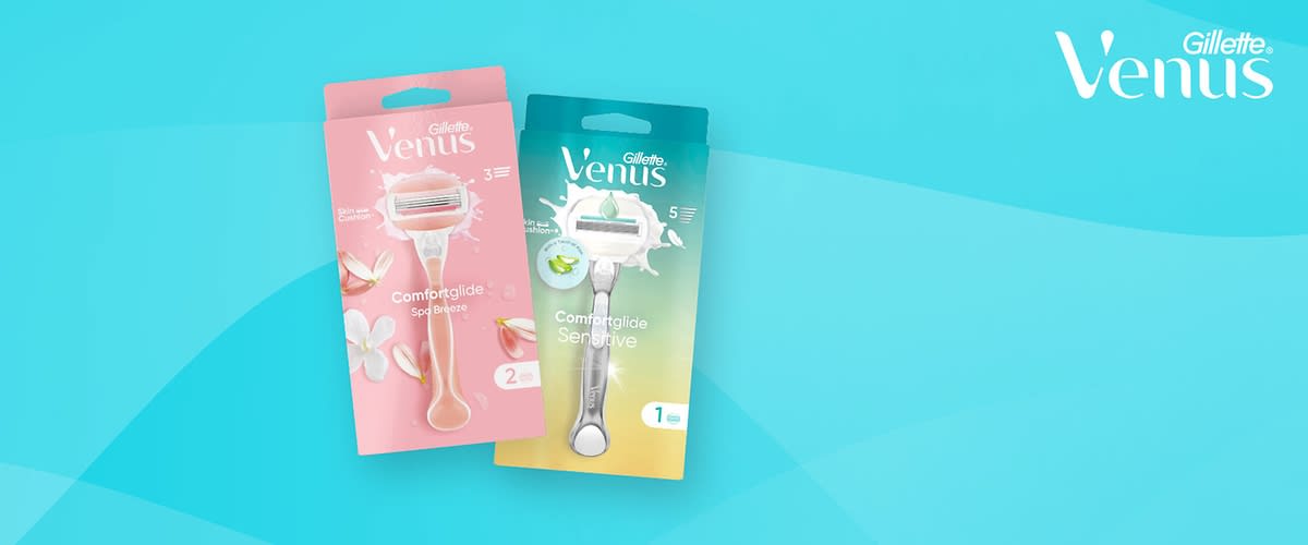 Die Rasierer von Gillette Venus verhelfen Dir zu einer besonders glatten und lang anhaltenden Rasur.